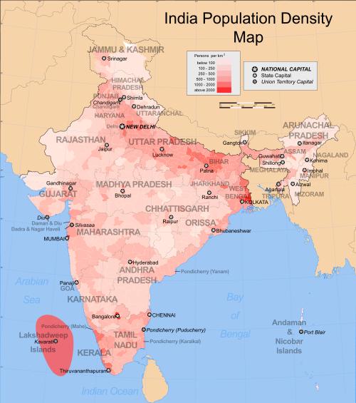 population map of india